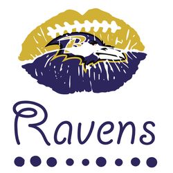 Baltimore Ravens Sexy Lips Football Logo SVG