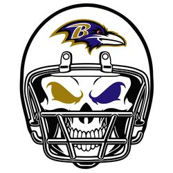 Baltimore Ravens Skull Helmet SVG
