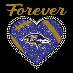 Forever Baltimore Ravens Heart Diamond SVG