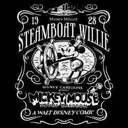 Vintage Mickey Mouse Steamboat Willie SVG