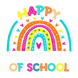 Happy 100th Days Of School Rainbow SVG