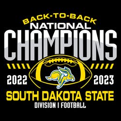 South Dakota State Back To Back National Champions SVG