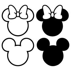 Mickey And Minnie Inspired Svg Bundle Disneyland Shirt Svg Disneyland Cricut Svg File Mickey Minnie Mouse Outline Instan