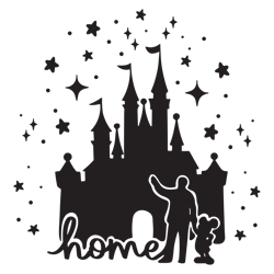 Castle Svg Disneey Svg Home Svg Sitckers Svg Png Clipart Cutting Files For Cricut Silhouette