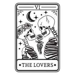 The Lovers Svg The Lovers Tarot Card Svg Skeleton Lovers Svg Valentine Skeletons Svg Tarot Card Svg