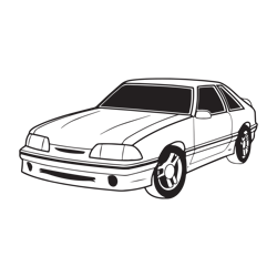 Ford Mustang Fox Body Svg Ford Mustang Fox Body Clipart Svg Ford Svg