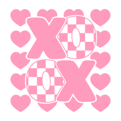 Xoxo Checkered Valentines Day SVG