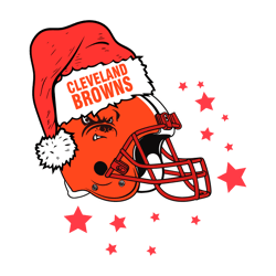 Cleveland Browns Helmet Santa Hat SVG