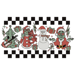 Christmas Grinch Santa Snowman SVG