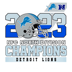 2023 Nfc North Division Champions Detroit Lions SVG