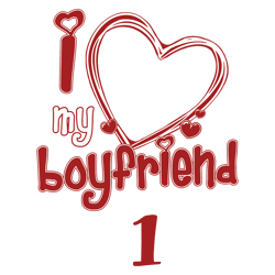 I Love My Boyfriend Valentine Heart SVG
