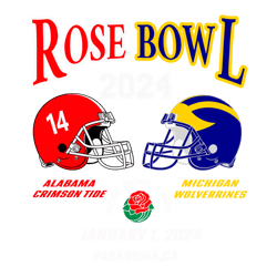 Rose Bowl 2024 Alabama Vs Michigan Football SVG