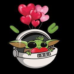 Baby Yoda I Love You Happy Valentine's Day SVG