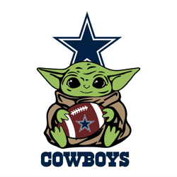 Baby Yoda Star Wars Dallas Cowboys Nfl SVG