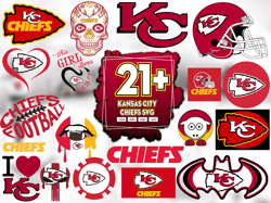 22 Files Kansas City Chiefs Svg Bundle, KC Chiefs Lovers Svg, Chiefs Logo Svg