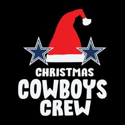 Happy Christmas Crew Dallas Cowboys Nfl SVG Funny Xmas SVG For Football Lovers SVG Cricut File SVG
