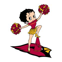 Arizona Cardinals Betty Boop Cheerleader SVG