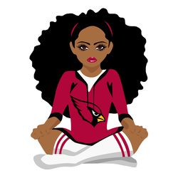 Arizona Cardinals Black Girl SVG