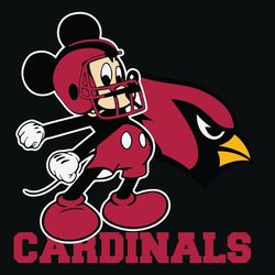 Mickey Arizona Cardinals Football Team SVG