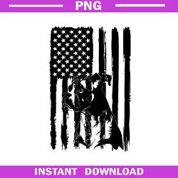 American Flag USA Patriot Boxer dog dad PNG Download