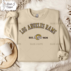Los Angeles Rams Logo Embroidery Design, Los Angeles Rams Chargers NFL Logo Sport Embroidery Design