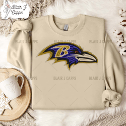 Baltimore Ravens Logo Embroidery Design, Baltimore Ravens NFL Logo Sports Embroidery Machine Design