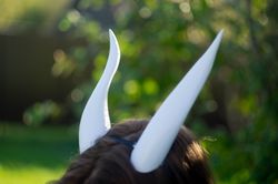 White Angel Horns, Glow in the Dark Lightweight 3d Printed Elf Headset Accessories, Fantasy Cosplay Elven Horns