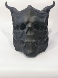 Three-eyed demon mask with moving jaw, resin skull mask, demon skull, halloween mask scary, custom cosplay mask, creepy