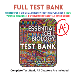 Latest 2023 Essential Cell Biology 5th Edition Alberts Hopkin Test bank | All Chapters Include