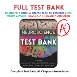 Latest 2023 Neuroscience 6th Edition by Purves bank | All Chapters Included