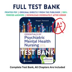 Davis Advantage for Essentials of Psychiatric Mental Health Nursing Concepts of Care in Evidence-Based Practice 8th test