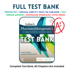 Latest 2023 Lehens Pharmacotherapeutics For Advanced Practice Nurses And Physician Assistants 2nd Edition Test bank.