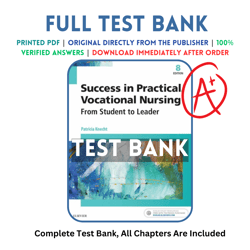 Latest 2023 Success In Practicalvocational Nursing 8th Edition By Knecht Test bank | All chapters Included