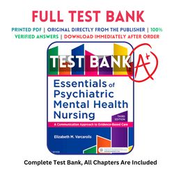Latest 2023 Essentials of Psychiatric Mental Health Nursing 3rd Edition Varcarolis Test bank | All Chapters Included