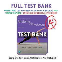 Test Bank For Fundamentals of Anatomy & Physiology, 11th edition Frederic H Martini, Judi L. Nath, Edwin F. Bartholomew