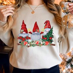 Christmas Gnomes Sweatshirt, Christmas Spirit Sweatshirt, Cute Gnomes Sweatshirt, Christmas Gift Hoodie For Women, Cute