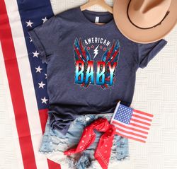American Baby Shirt, American Angels Shirt, Usa Flag Shirt, Patriotic Shirt, American Shirt, 4th Of July Shirt, Independ