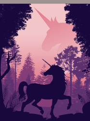 The Last Unicorn a walk through the forest at night. Birthday party gifts. Officially licensed merch