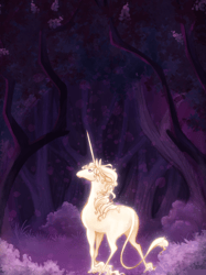 Unicorn in a Lilac Wood Graphic