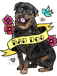 Bad Dog Rottweiler Tattoo