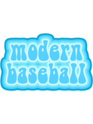 modern baseball groovy blue