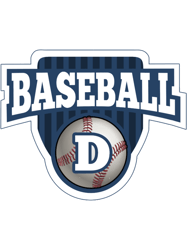 Monogram D Baseball Badge