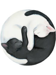 Yin Yang Balancing Cats