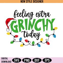 Festive Extra Feeling SVG, Santa Hat SVG, Christmas Movie SVG, Instant Download