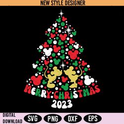 Mickey Mouse Festive Tree SVG, Disney-inspired Xmas Tree SVG, Mouse Christmas Tree SVG, Digital Download