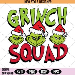 Grinch Squad SVG, Green Christmas Gang SVG, Grinch Team SVG, Digital Download