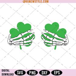 Skeleton St Patricks Svg, Irish Shamrock Bones SVG, St Patricks Day Svg, Digital Download