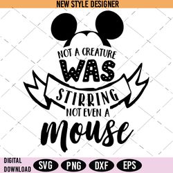 Festive Mouse Design, Cute Christmas Rodent SVG, Christmas Mouse Clipart, Digital Download