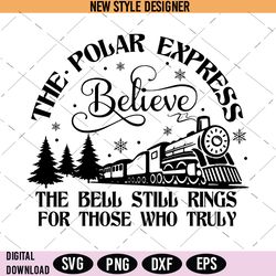Christmas Train Believe SVG, Holiday Movie Clipart, Instant Download