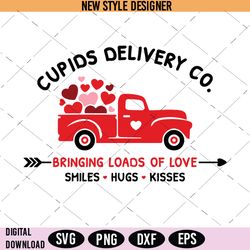 Cupids Delivery SVG, Valentine SVG, Red Truck Valentine SVG, Instant Download